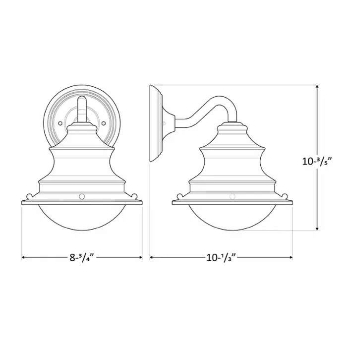 Westgate MFG LRS-S-MCT5-ORB LED Seaside Wall Lights