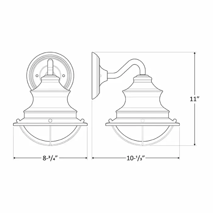 Westgate MFG LRS-SWG-MCT5-ORB LED Seaside Wall Lights w/ Wireguard