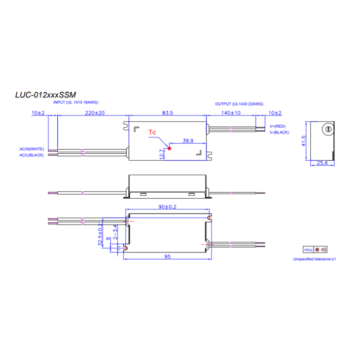 LUC-012S070SSM Inventronics 12W Constant Current LED Driver