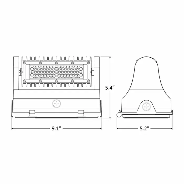 Westgate MFG LW360-25W-MCT-WH-G2 2nd Gen. White Rotatable Wall Pack, 25W, 3000K/4000K/5000K
