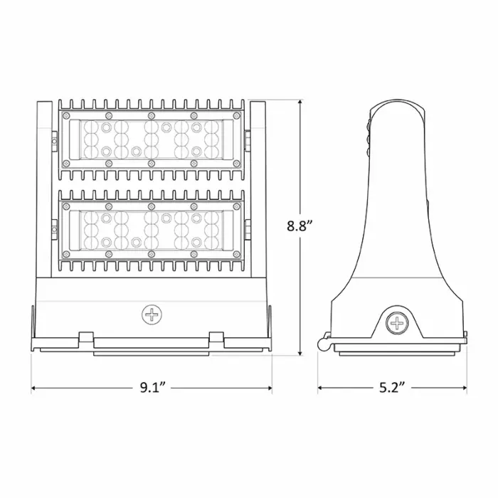 Westgate LW360-60W-MCTP-WH-G2 2nd Gen. LED Rotatable Wall Pack, Power & CCT Selectable, White Finish