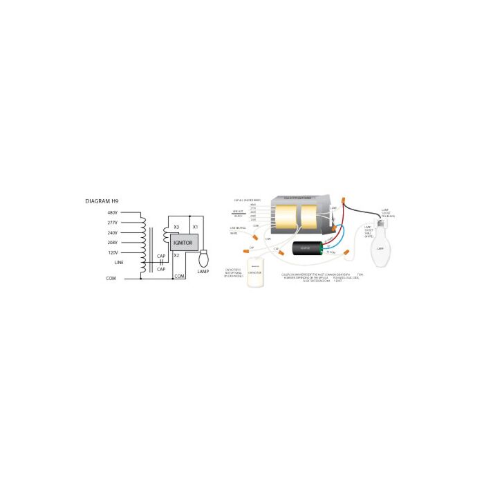 Keystone MPS-750A-P-KIT  750 Watt Pulse Metal Halide Ballast Kit