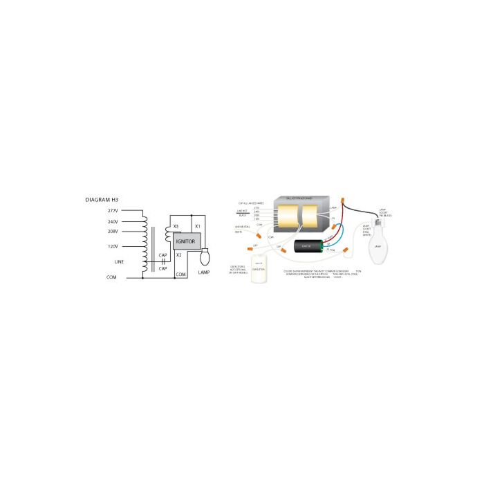 Keystone MPS-400A-Q-KIT 400 Watt Pulse Metal Halide Ballast Kit
