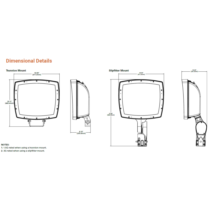 Lumark NHRS100HT 1000W Trunnion Mount Night Harrier Floodlight