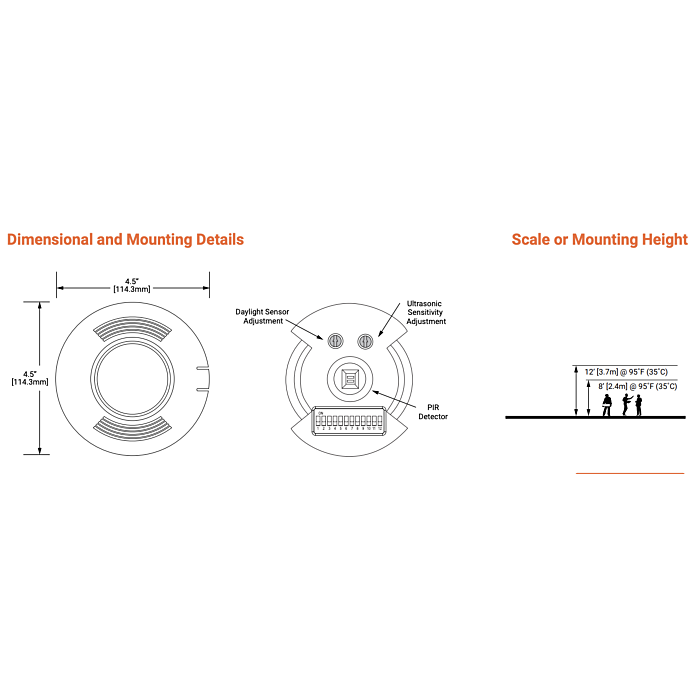 Greengate OAC-DT-0501 Ceiling Sensor Dual Technology