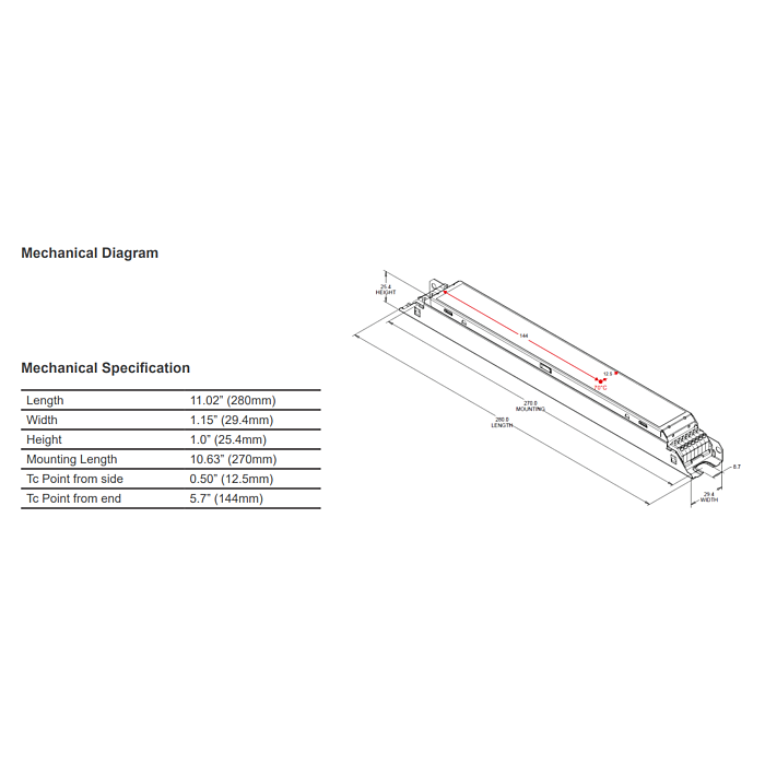 57438 / 2743WM eldoLED OT55WUNV1A2CSDIML OPTOTRONIC Indoor Linear 55w Constant Current LED Driver