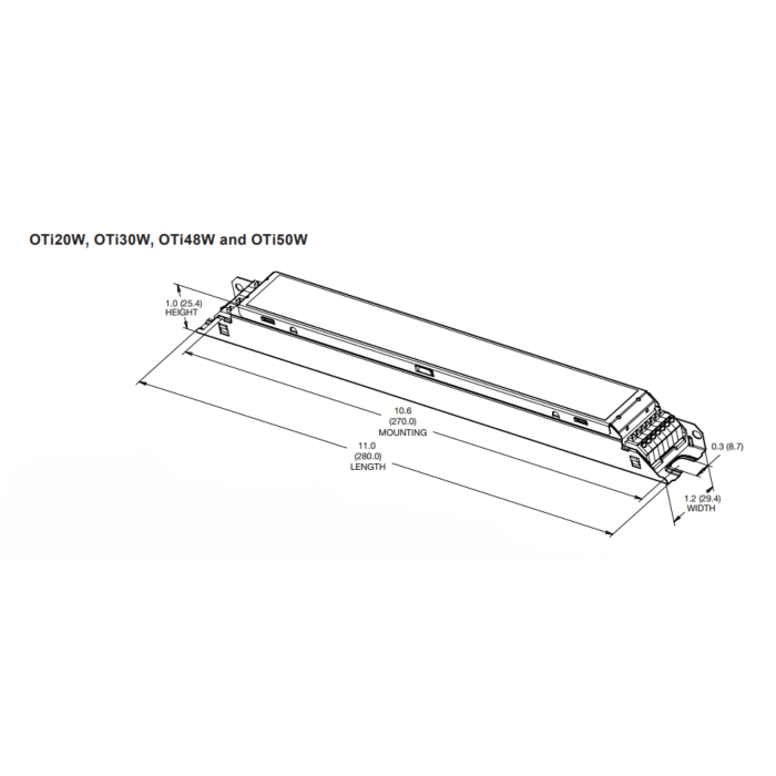 57453 / 2743X4 eldoLED OTi 20/120-277/700 DIM-1 L AUX OPTOTRONIC Indoor Linear 20w Constant Current LED Driver