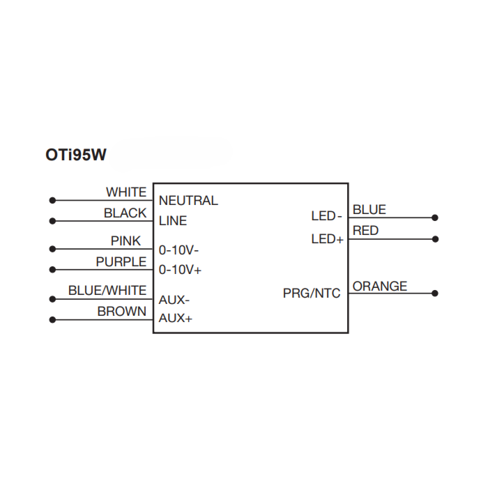 57510 / 2743XK eldoLED OTI95WUNV2750C2DIMP6AUX OPTOTRONIC Outdoor & Industrial 95w Constant Current LED Driver