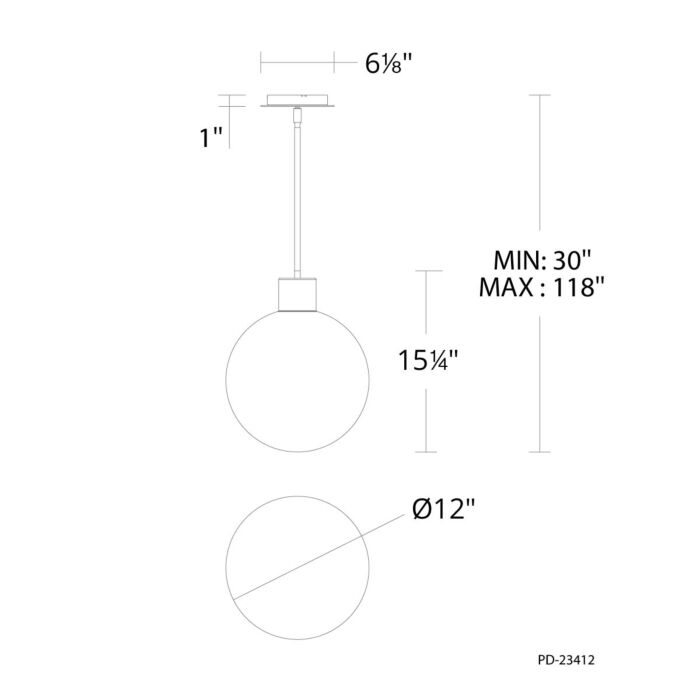WAC PD-23412-27-BN Gaze Pendant 4CCT - Brushed Nickel Finish Sconce
