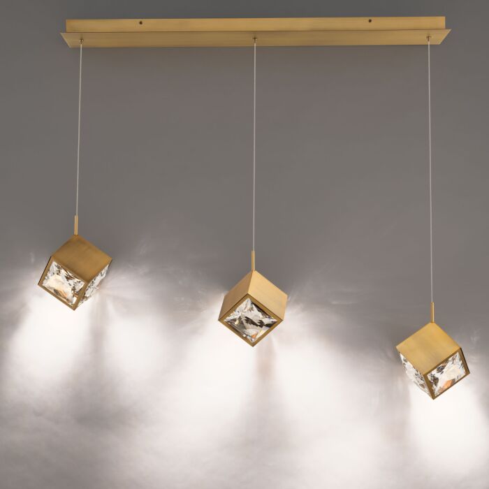 WAC PD-29303L-AB Ice Cube Linear Multi Light 4CCT