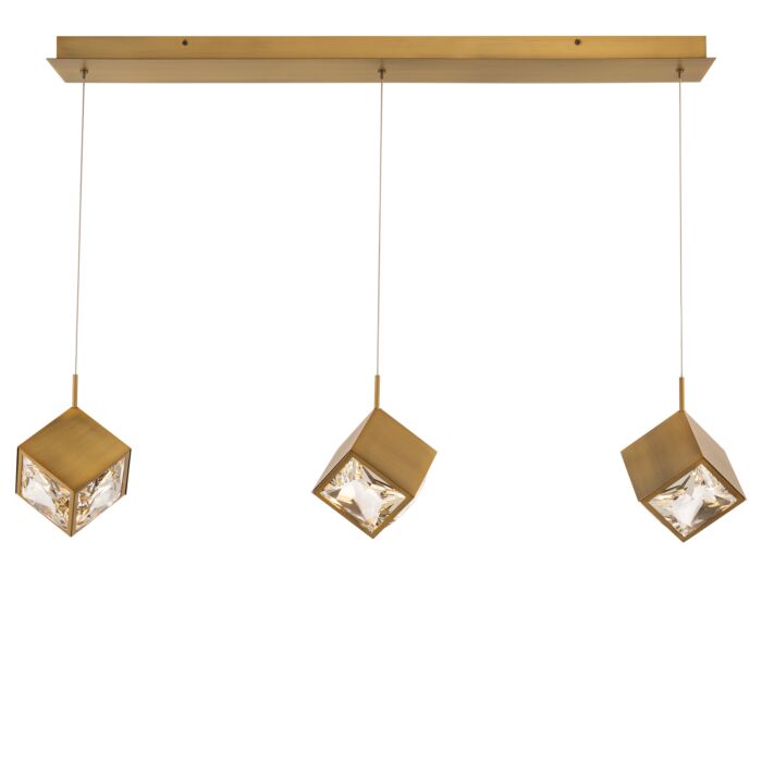 WAC PD-29303L-AB Ice Cube Linear Multi Light 4CCT