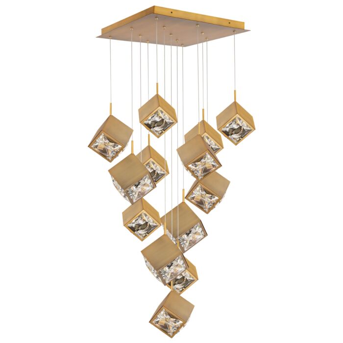 WAC PD-29313S-AB Ice Cube Square Multi Light 4CCT