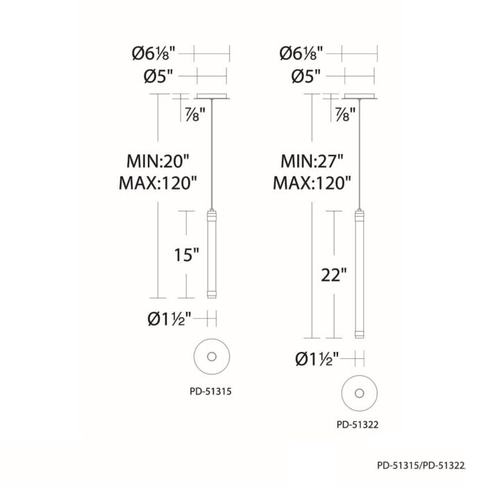 WAC PD-51315-BK Jedi Mini Pendant 3000K - Black Finish Sconce