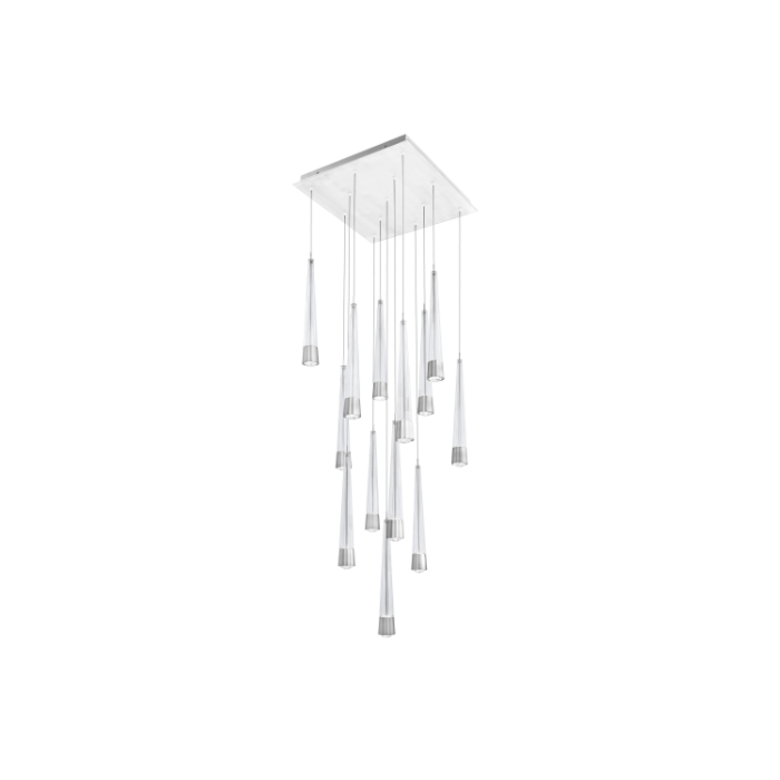 WAC PD-59413S-CH Quill Square Multi Light 4CCT