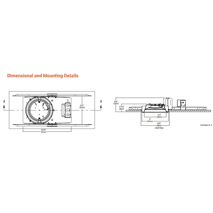 Halo PR8M12MDMW 8" aperture new construction, retrofit and surface downlight