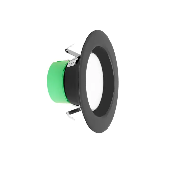Westgate MFG RDL4-ST-MCT5-BK 4in. Multi-CCT Black Recessed Light with Smooth Trim, 15W, 2700K/3000K/3500K/4000K/5000K
