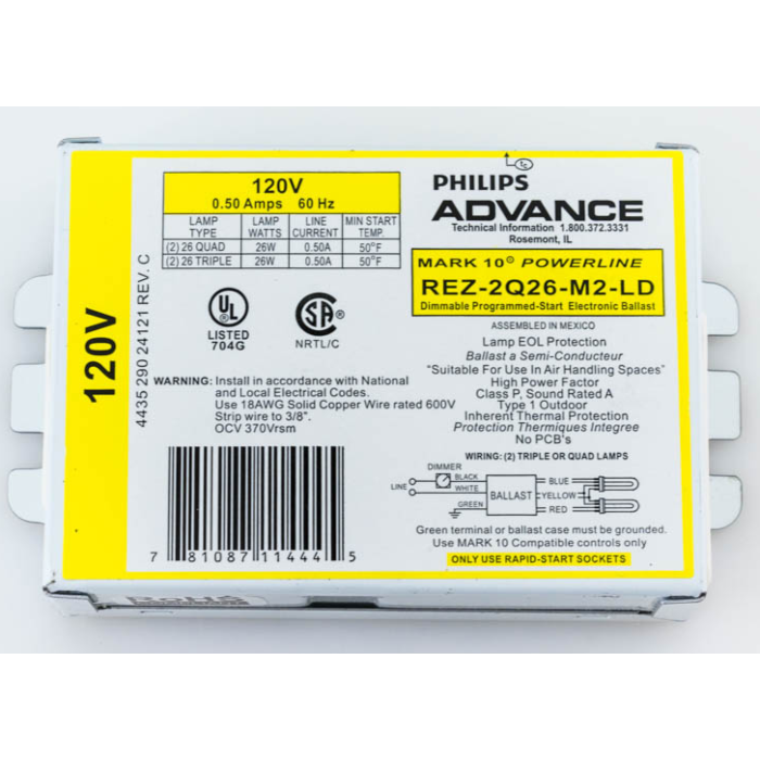 Advance Mark 10 REZ-2Q26-M2-LDK  CFL Electronic Dimming Ballast KIT - *DISCONTINUED*