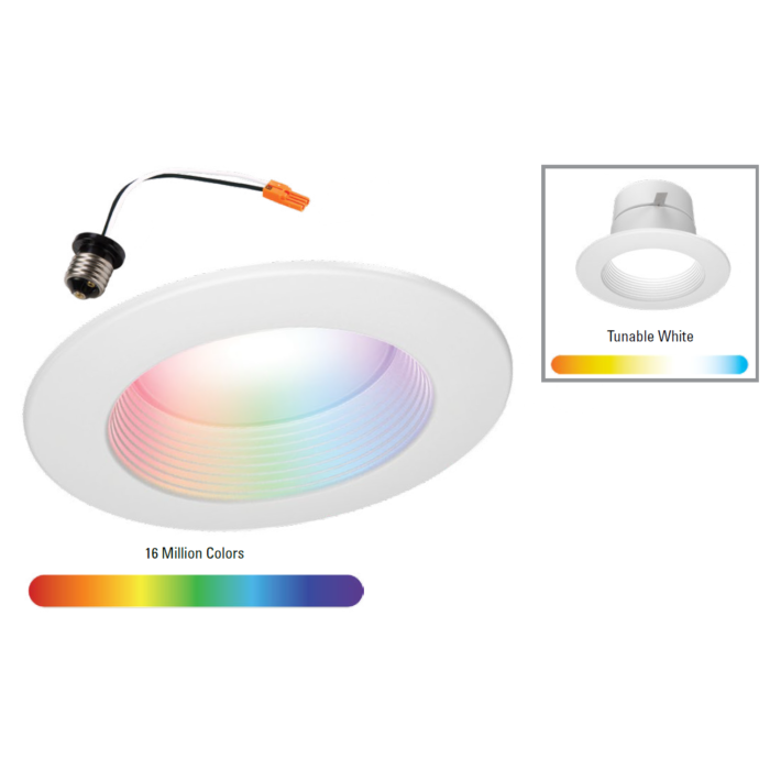 Halo RL4069WZRGBWWHR 4" Smart Baffle LED Trim (WiZ Pro), 8W, CA T20