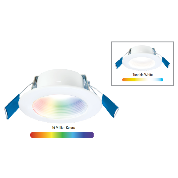 Halo RLWZC409 4" Smart Baffle Canless Downlight (WiZ Pro), 10W