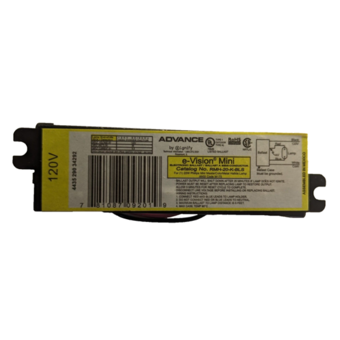 Advance e-Vision RMH-20-K-BLS 20 Watt Electronic Metal Halide Ballast - *DISCONTINUED*