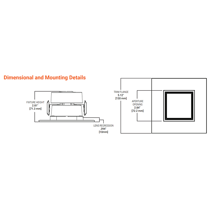 Halo RSQ4LS9FSD2W1EWH RSQ4 4” Square RecessedBaffle LED Trim 