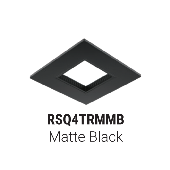 Halo RSQ5TRMMB RSQ 5” Square Baffle Decorative Overlay