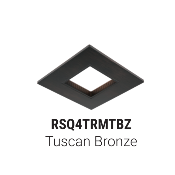 Halo RSQ6TRMTBZ RSQ 6” Square Baffle Decorative Overlay