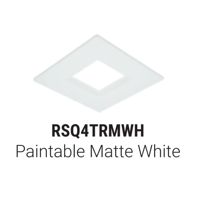 Halo RSQ5TRMWH RSQ 5” Square Baffle Decorative Overlay