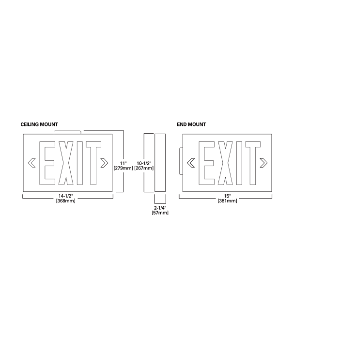 Atlite RXSN8RU Steel Exit, Self Powered, Univ. Face