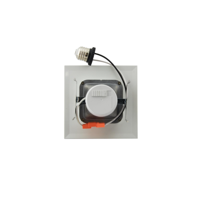 Satco S11820R1 6.7 Watt LED Downlight Retrofit; 4 Inches; CCT Selectable; Square; White Finish; 120 Volt