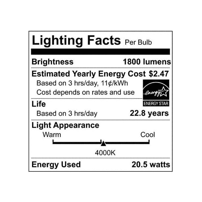 Satco S22242 PAR30 Long Neck High Lumen LED Lamp - 20.5PAR30LN/LED/940/HL/120V/FL