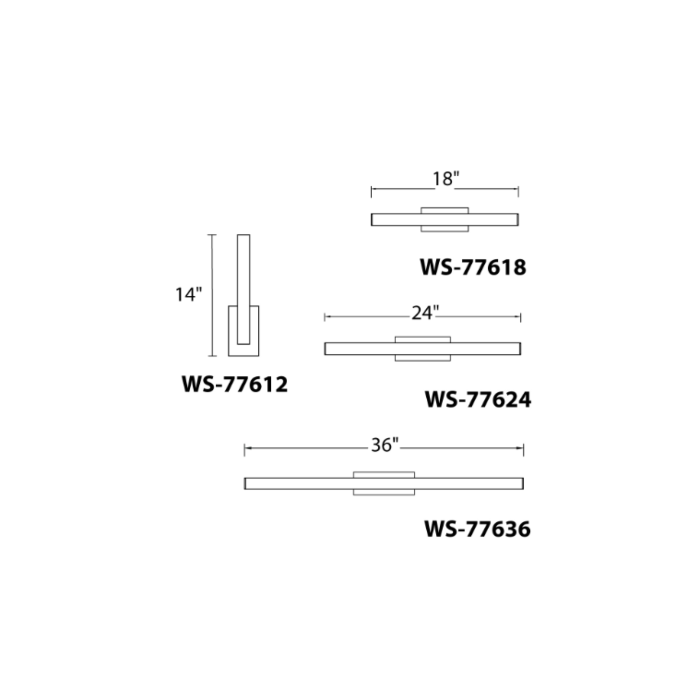 WAC WS-77612-27-BK Brink Bathroom Sconce - Black Finish Sconce