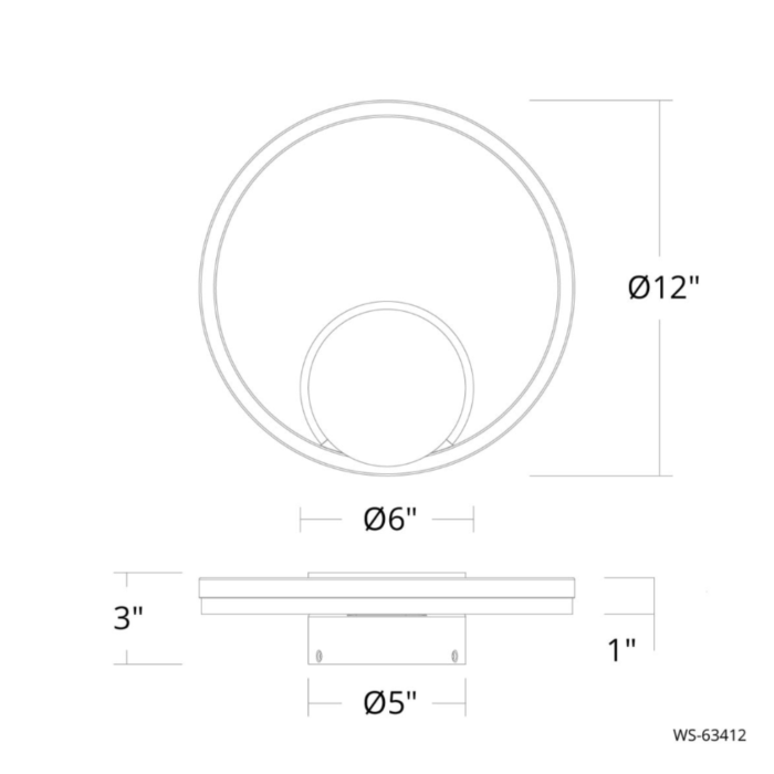 Wac WS-63412-27-BK 28" Vespere Bath & Wall Scounce