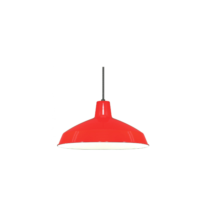 Nuvo SF76-663 1 Light - 16" Pendant with Warehouse Shade - Red Finish