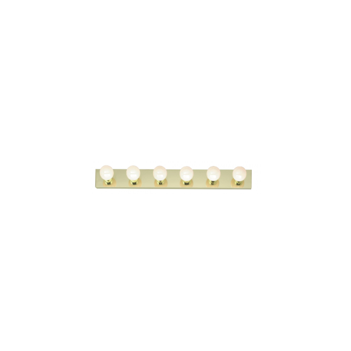 Nuvo SF77-190 6 Light - 36" Vanity Strip - Polished Brass Finish
