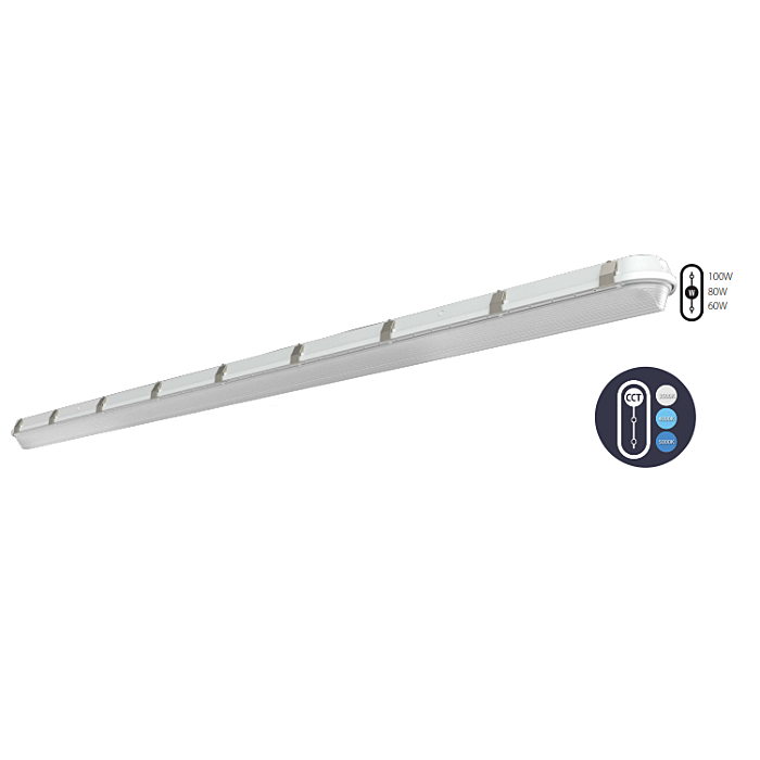 RAB Lighting SHARK®Field-Adjustable Linear Marine Grade Washdown 8' 