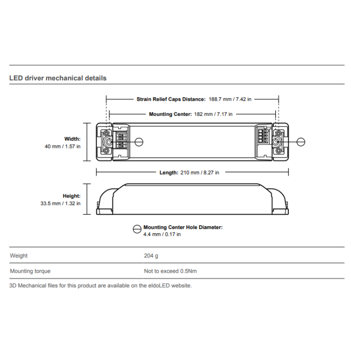 361/A eldoLED SOLOdrive SL0361A6 30W Constant Current LED Driver