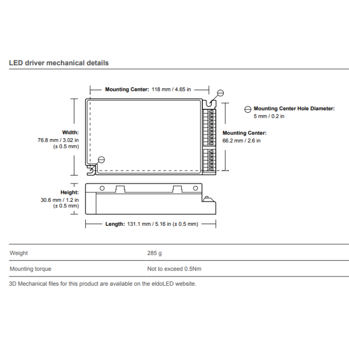 561/S eldoLED SOLOdrive SL0561S4 50W Constant Current LED Driver