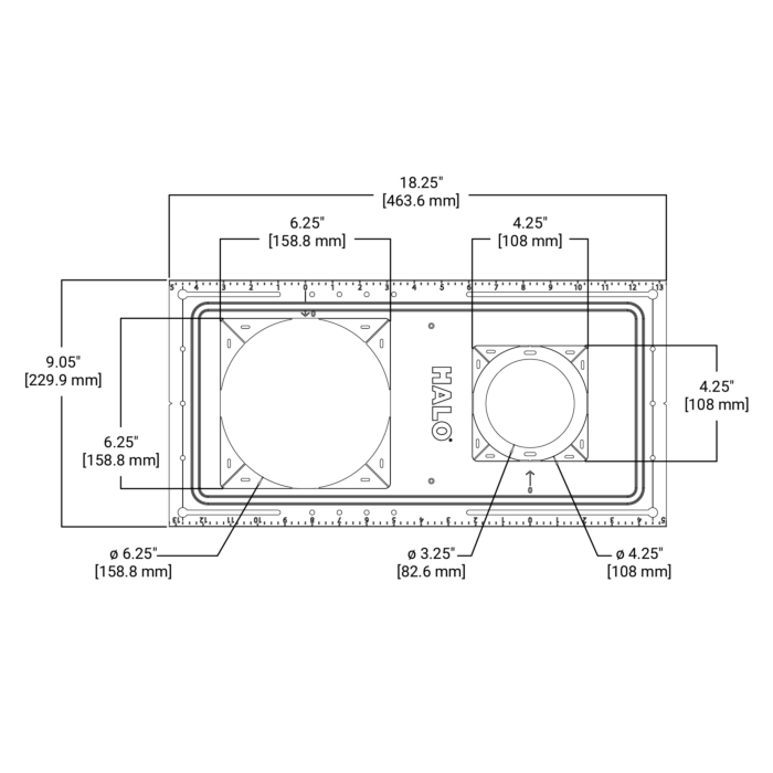 Halo SP346RS 3"/4"/6" Round/Square Smash Plate