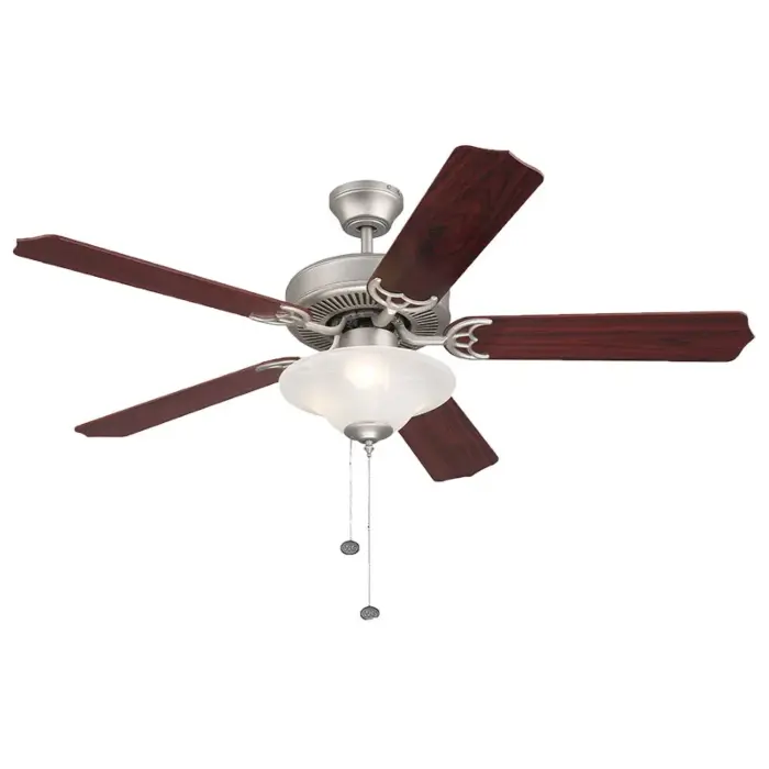Westgate MFG WFL-105-PC-5B-52-SN-RWSO - 52in Reversible Rosewood & Silver Oak MDF Finish 5-Blade Ceiling Fan and Light
