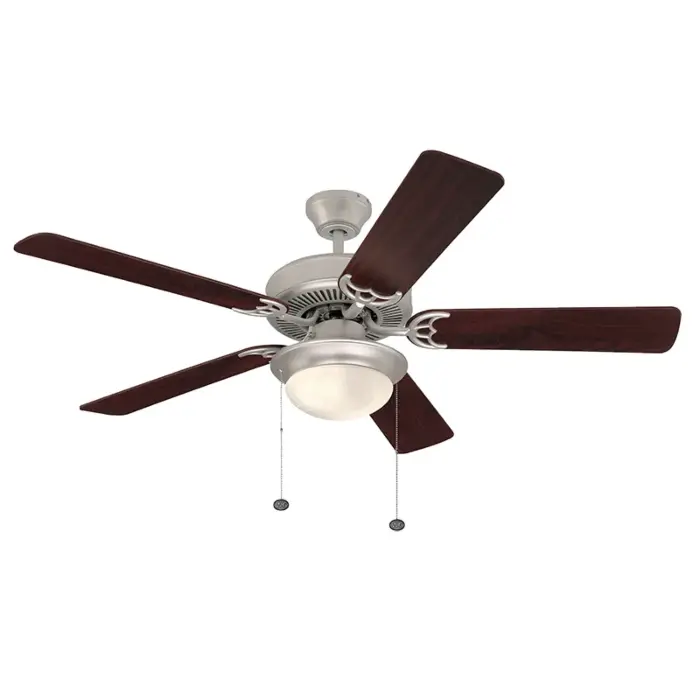 Westgate MFG WFL-107-PC-5B-52-BN-RWSO - 52in Reversible Rosewood & Silver Oak MDF Finish 5-Blade Ceiling Fan & Light