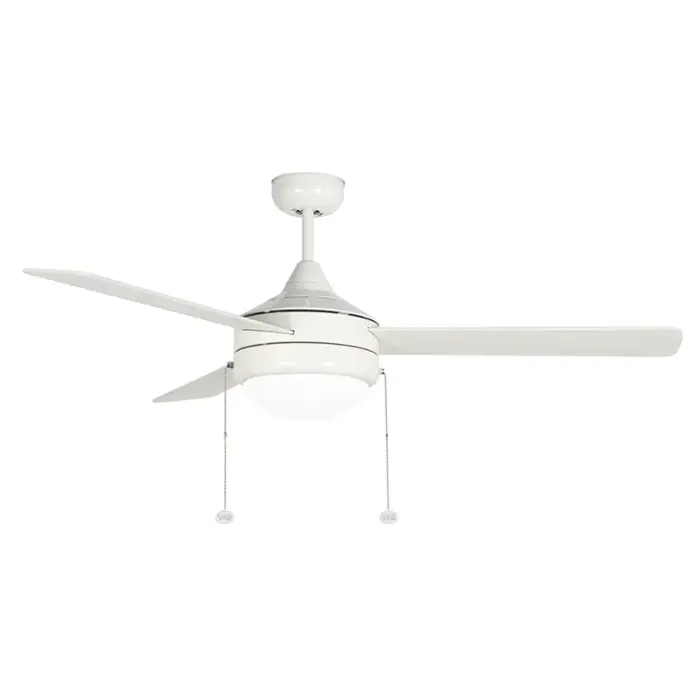 Westgate MFG WFL-112-PC-3B-52-MCT-WH-WH - 52in. White Finish 3-Blade Ceiling Fan & Light, 20W, 3000K/4000K/5000K