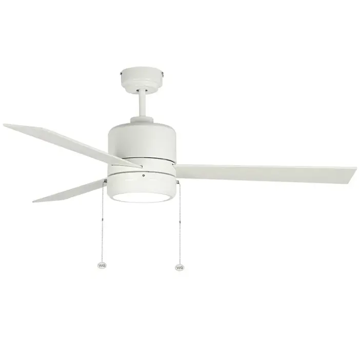 Westgate MFG WFL-115-PC-3B-52-MCT-WH-WH - 52in White Finish 3-Blade Ceiling Fan & Light, 20W, 3000K/4000K/5000K