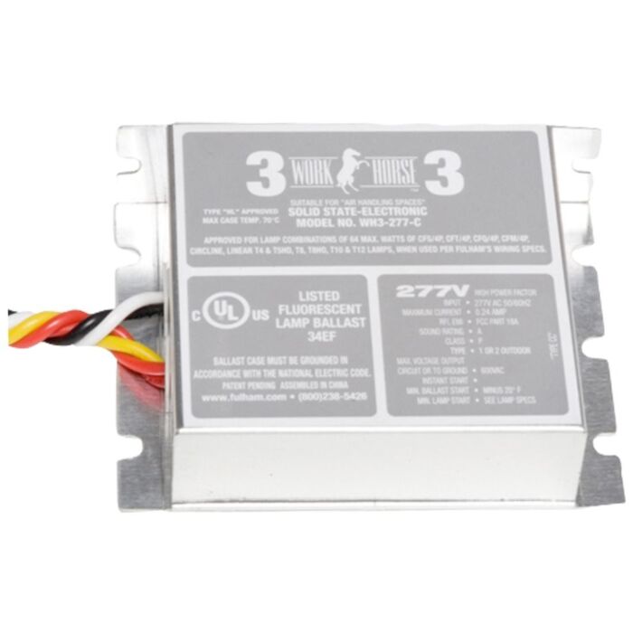 Fulham WorkHorse WH3-277-BLS Electronic Ballast - *DISCONTINUED* SEE the WH3-277-C as Possible Replacement