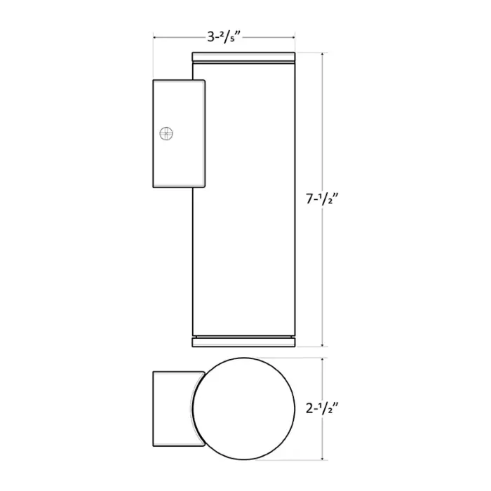 Westgate MFG WMC2-12V-DL-MCT-ORB - 2.5in. 12V Wall MountOutdoor Cylinder Downlight 3CCT Selectable 5W Bronze
