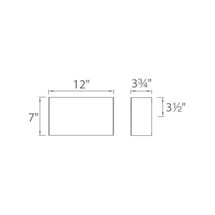WAC WS-25612-WT Blok 12" Wall Sconce 3000K - White Finish Sconce