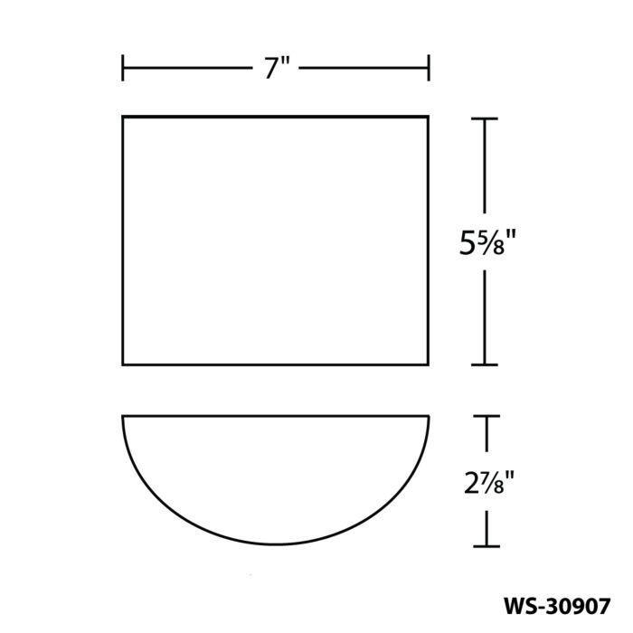 WAC WS-30907-WT Pocket 7" Wall Sconce 3000K - White Finish Sconce