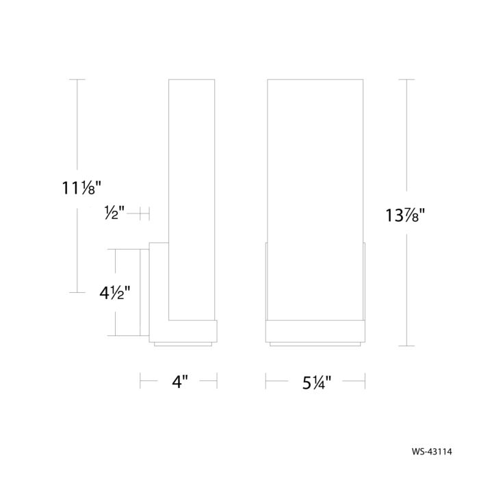 WAC WS-43114-27-AB Coltrane Wall Sconce - Aged Brass Finish Sconce