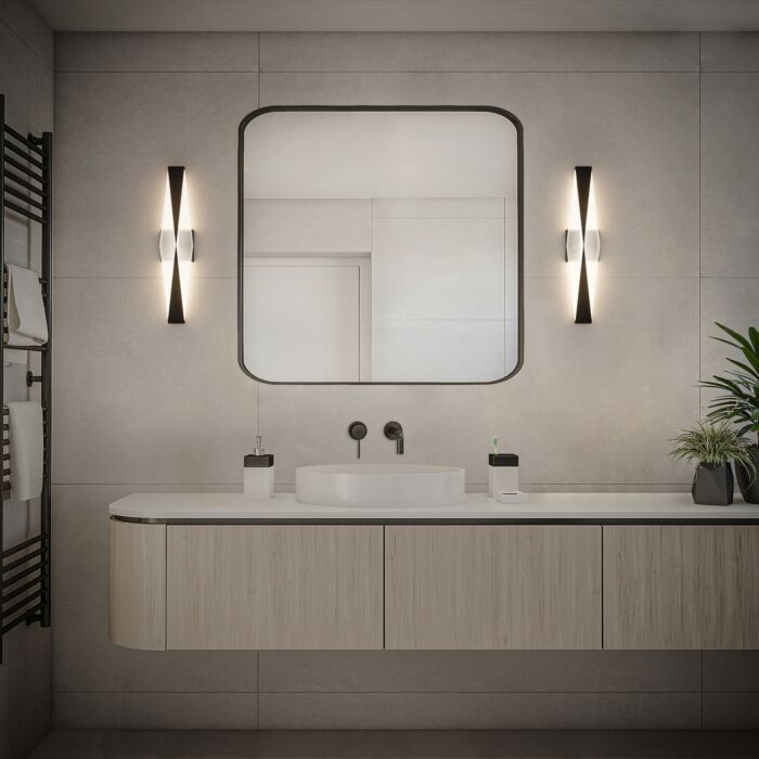 WAC WS-59324-27-BK Enigmatic Wall Sconce - Black Finish Sconce