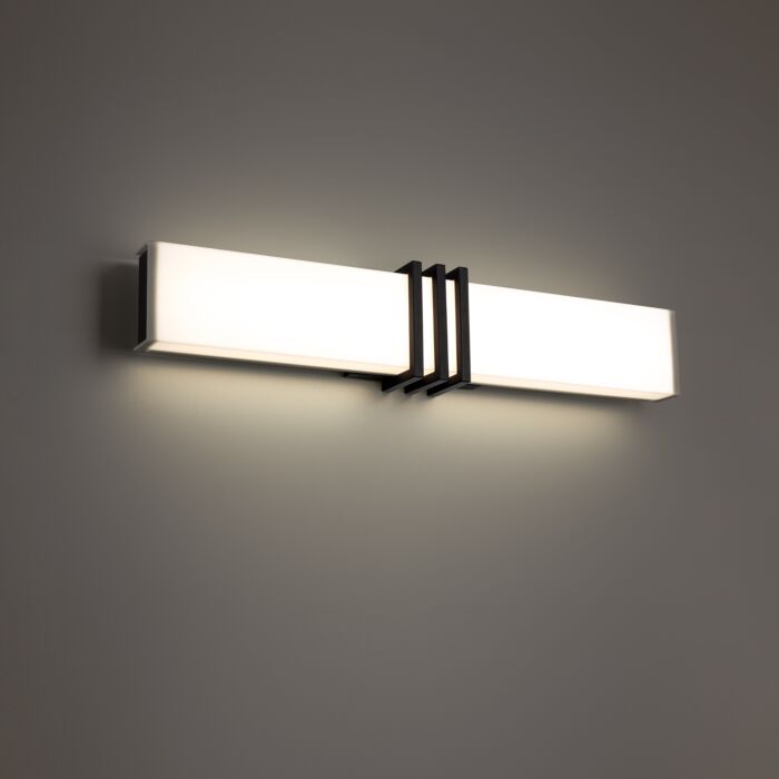 WAC WS-75318-BK Minibar Bathroom Vanity & Sconce 3000K - Black Finish Sconce